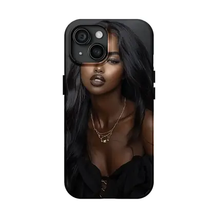 Elegant Black Woman Dark Studio Portrait