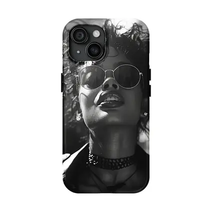 Black and White Woman Portrait Sunglasses Fashion