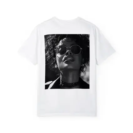 Black and White Woman Portrait Sunglasses Fashion