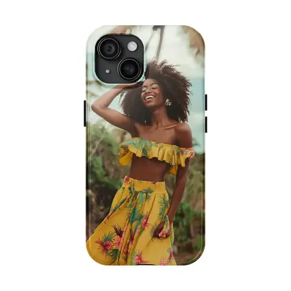 Woman Yellow Tropical Outfit Beach Palm Trees
