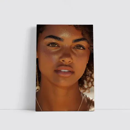 Young Woman Portrait With Gold Glitter