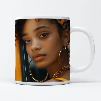 Young Woman Gold Jewelry Urban Street Style