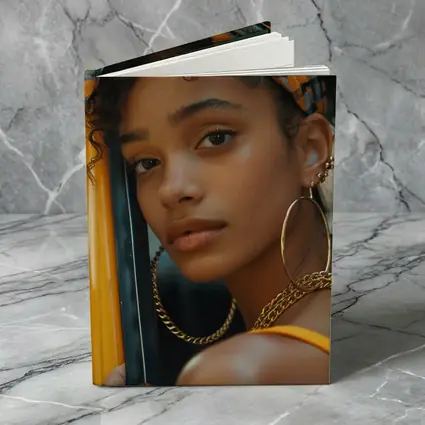 Young Woman Gold Jewelry Urban Street Style