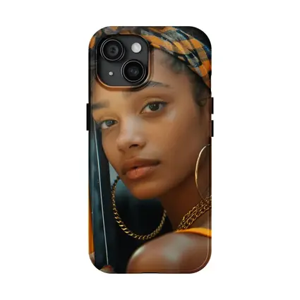 Young Woman Gold Jewelry Urban Street Style