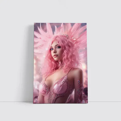 Pink Angel Woman Fantasy Digital Art