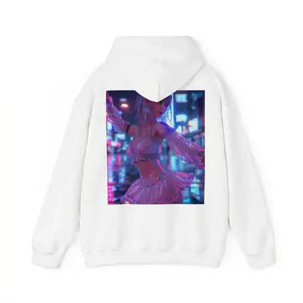 Anime Girl Neon City Night Dance