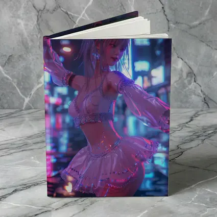 Anime Girl Neon City Night Dance