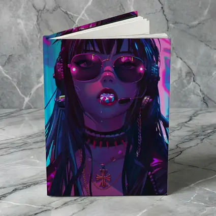 Cyberpunk Anime Girl Neon City Night
