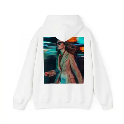 Woman Fashion Neon City Night Lights
