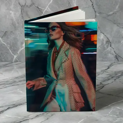 Woman Fashion Neon City Night Lights