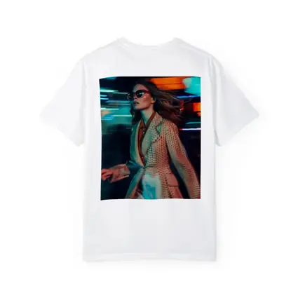 Woman Fashion Neon City Night Lights