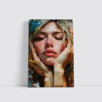 Woman Portrait Oil Painting Expressive Brushstrokes