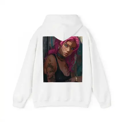 Pink Hair Tattooed Woman Urban Street Art