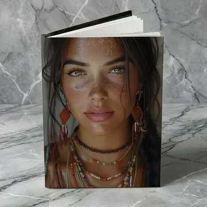 Boho Woman Portrait With Tribal Jewelry
