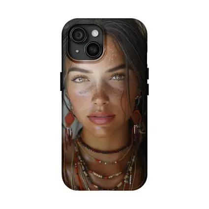 Boho Woman Portrait With Tribal Jewelry