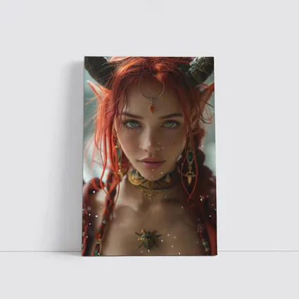 Red Haired Fantasy Elf Warrior Portrait Art