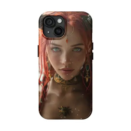 Red Haired Fantasy Elf Warrior Portrait Art