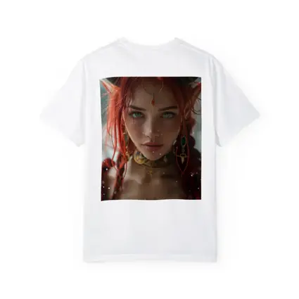 Red Haired Fantasy Elf Warrior Portrait Art