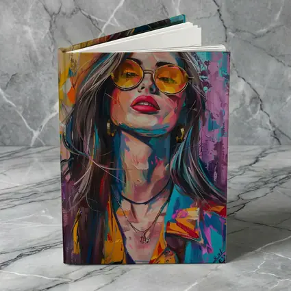 Bold Woman Portrait Colorful Abstract Painting Art