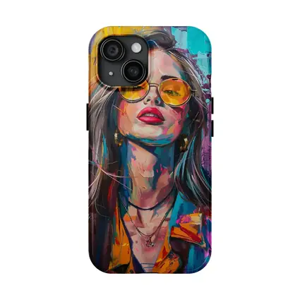 Bold Woman Portrait Colorful Abstract Painting Art