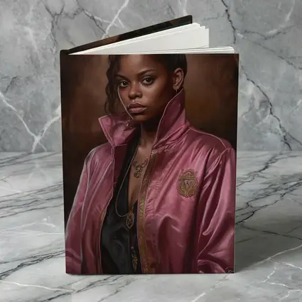 Young Woman Pink Satin Jacket Portrait Art