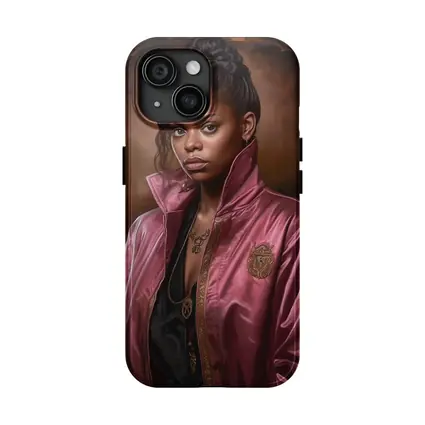 Young Woman Pink Satin Jacket Portrait Art