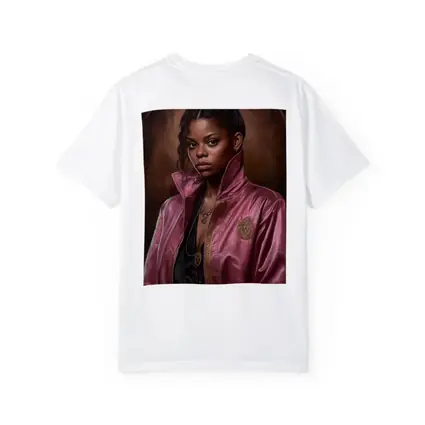 Young Woman Pink Satin Jacket Portrait Art