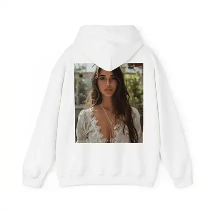 Young Woman White Lace Top Greenhouse Setting
