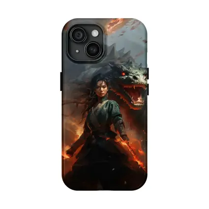 Dragon Warrior Woman Fantasy Dark Art