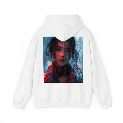 Cyberpunk Girl Neon Lights Rainy Night