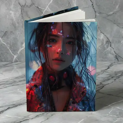 Cyberpunk Girl Neon Lights Rainy Night