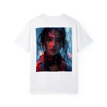 Cyberpunk Girl Neon Lights Rainy Night
