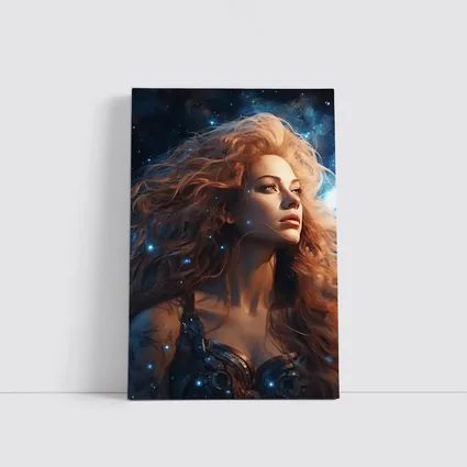 Fantasy Woman Portrait Cosmic Starry Night