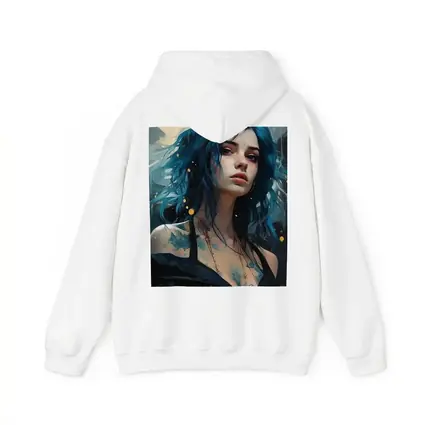 Blue Hair Woman Portrait Fantasy Art