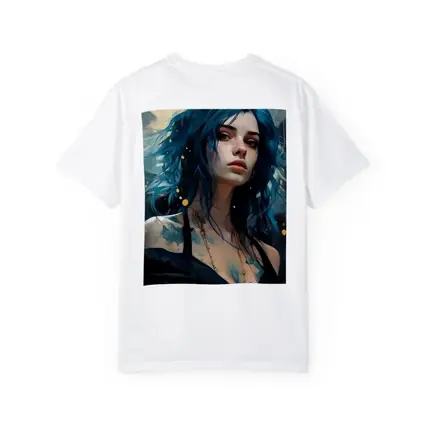 Blue Hair Woman Portrait Fantasy Art