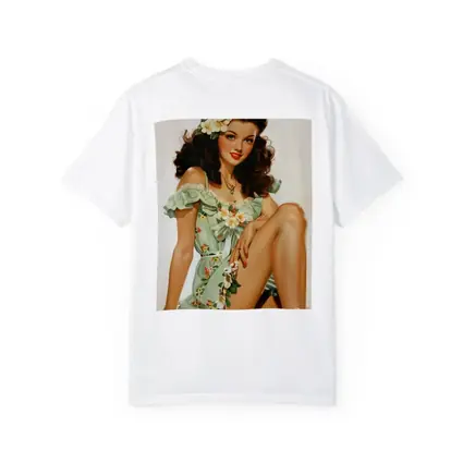 Retro Pin Up Girl Floral Green Dress