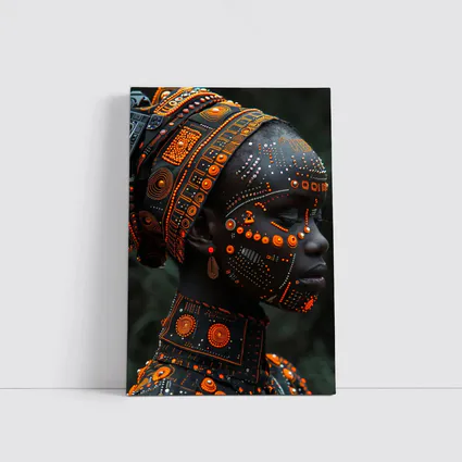 African Woman Cyberpunk Tribal Face Art