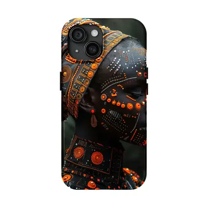 African Woman Cyberpunk Tribal Face Art