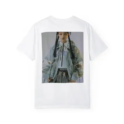 Cyberpunk Fashion Model Transparent Jacket Portrait