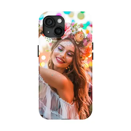 Festival Girl Flower Crown Glitter Bokeh