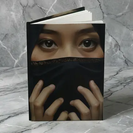 Woman in Black Niqab Expressive Eyes Portrait