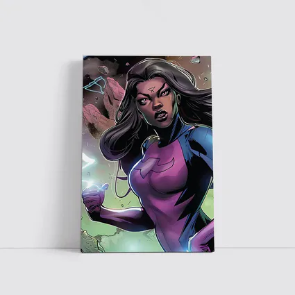 Female Superhero Comic Art Action Scene