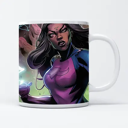 Female Superhero Comic Art Action Scene