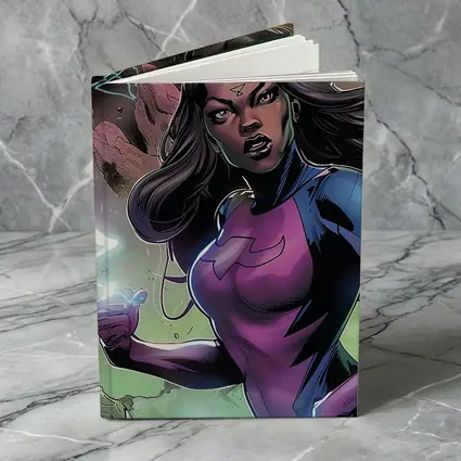 Female Superhero Comic Art Action Scene