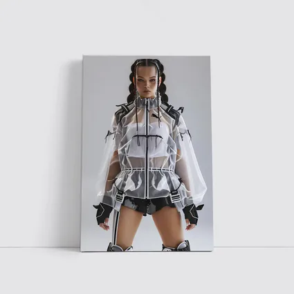 Futuristic Transparent Puma Jacket Fashion Editorial