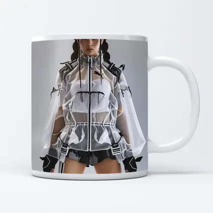 Futuristic Transparent Puma Jacket Fashion Editorial