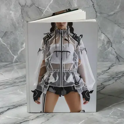 Futuristic Transparent Puma Jacket Fashion Editorial