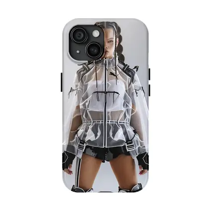 Futuristic Transparent Puma Jacket Fashion Editorial