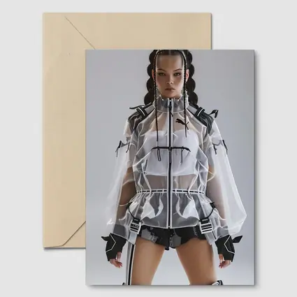 Futuristic Transparent Puma Jacket Fashion Editorial