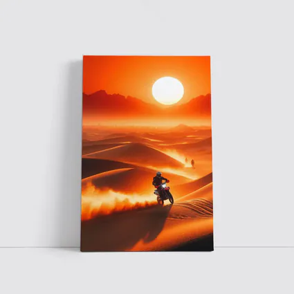 Dirt Bike Rider Blazing Through Desert Dunes